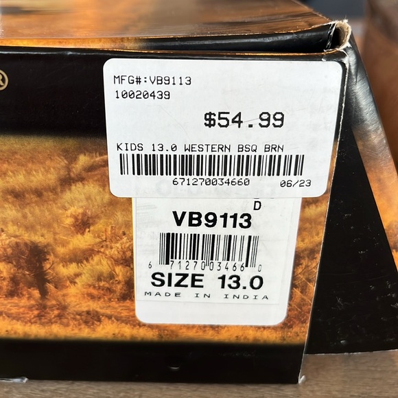 Old West kids western cowboy boots brown - Picture 7 of 7